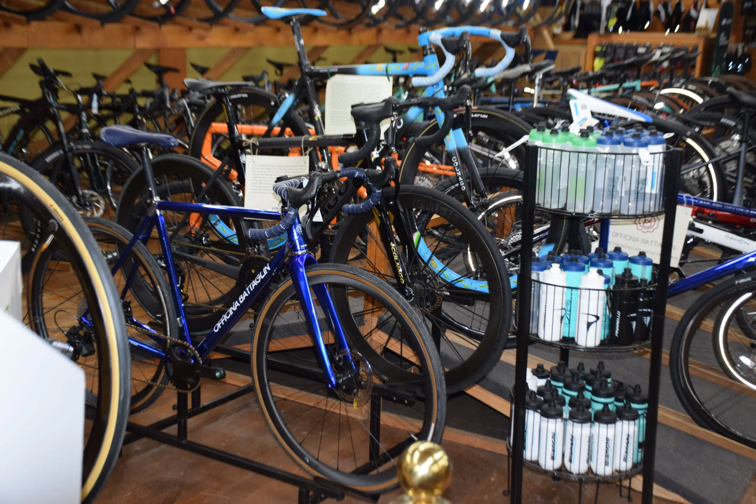 A photo of a variety of Battaglin bicycles at Lakeside Bicycles in their Oswego Oregon bike shop